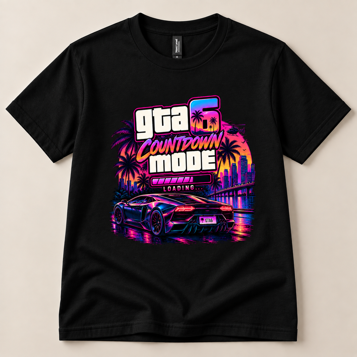 GTA 6 Countdown Mode Adult T-Shirt