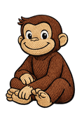 Curious Monkey- DTF Transfer