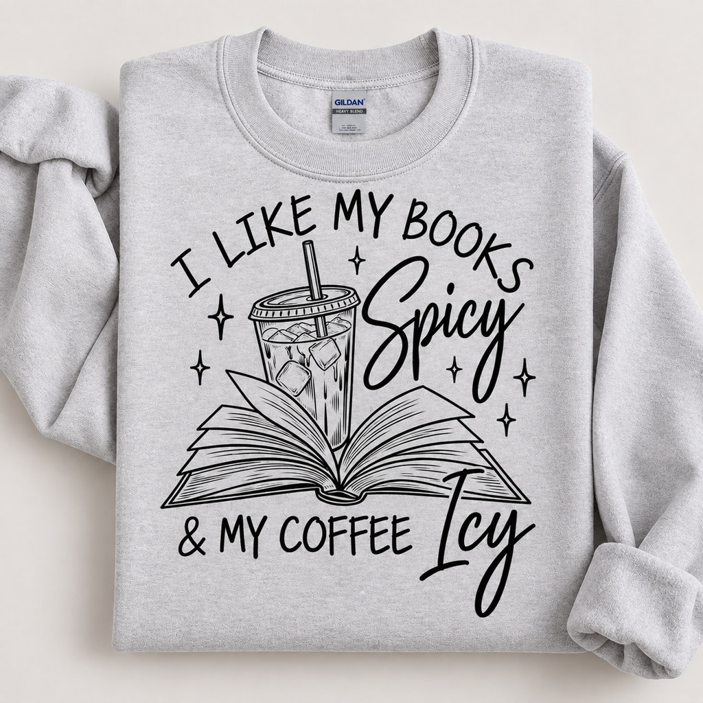 Book Spicy Coffee Icy Crewneck