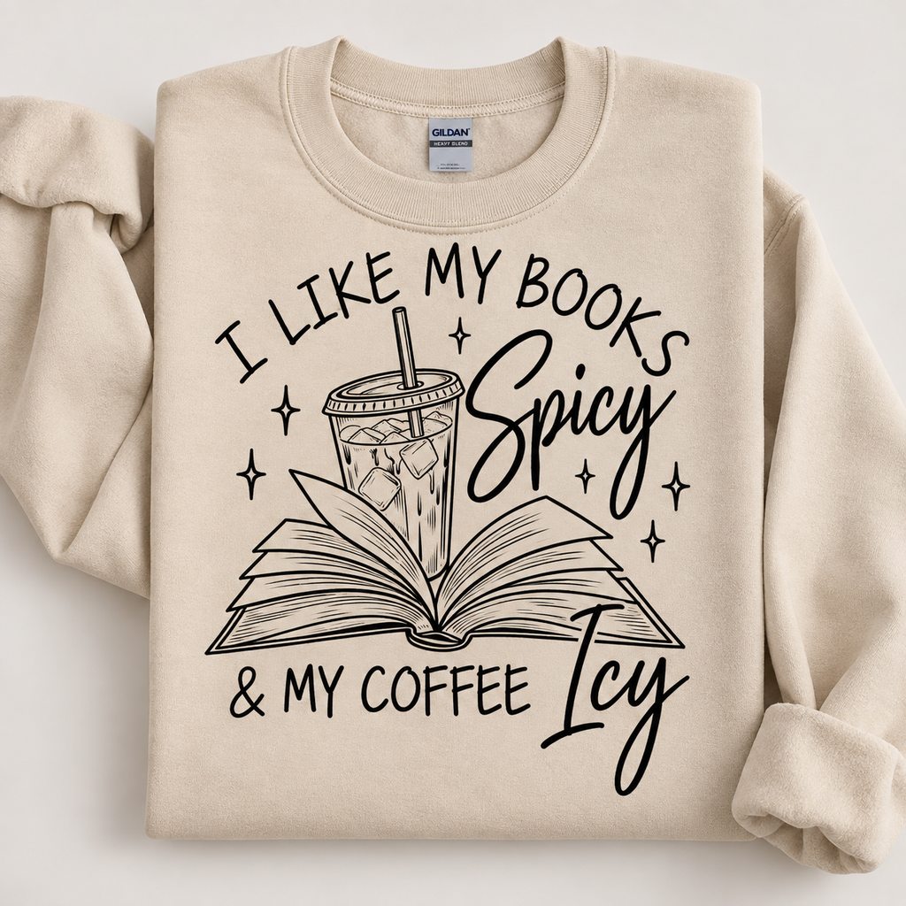 Book Spicy Coffee Icy Crewneck