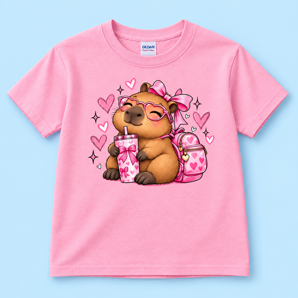 Cute Capybara Girls Youth T-Shirt